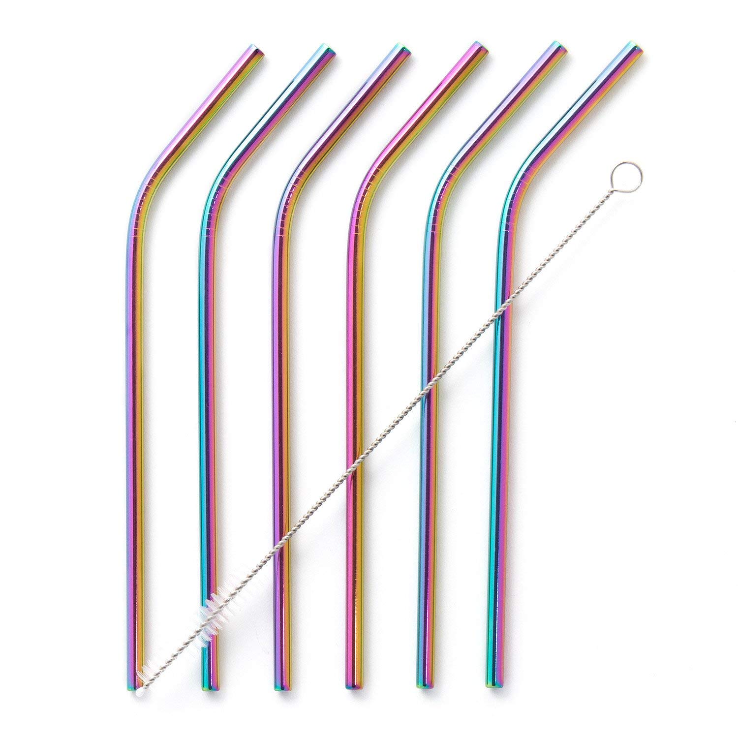 Sklum Kürv cannucce riutilizzabili iridescenti 6 pezzi