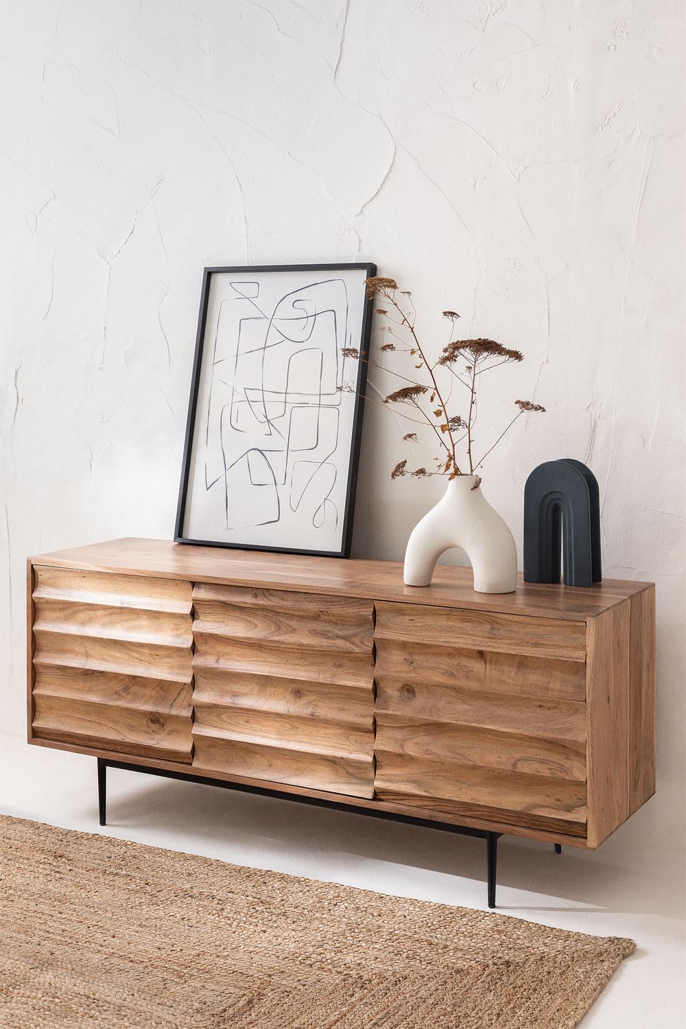 Sklum Petter Mobile TV 145x40 3 Cassetti Acacia