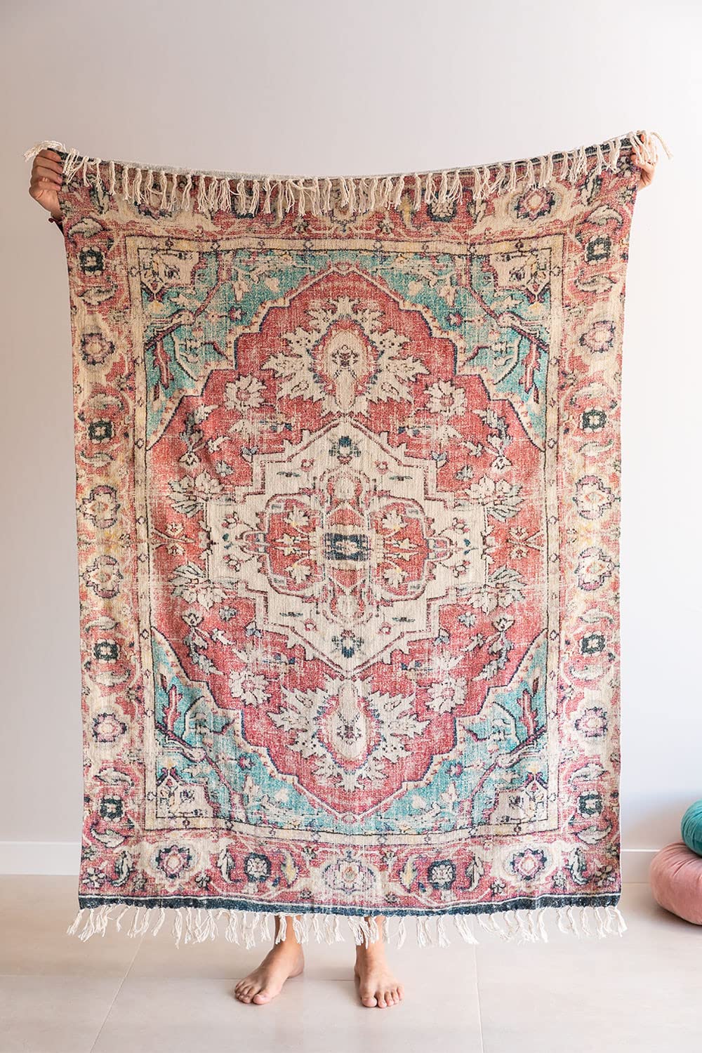 Sklum Moraira plaid cotone multicolor 157x114 cm