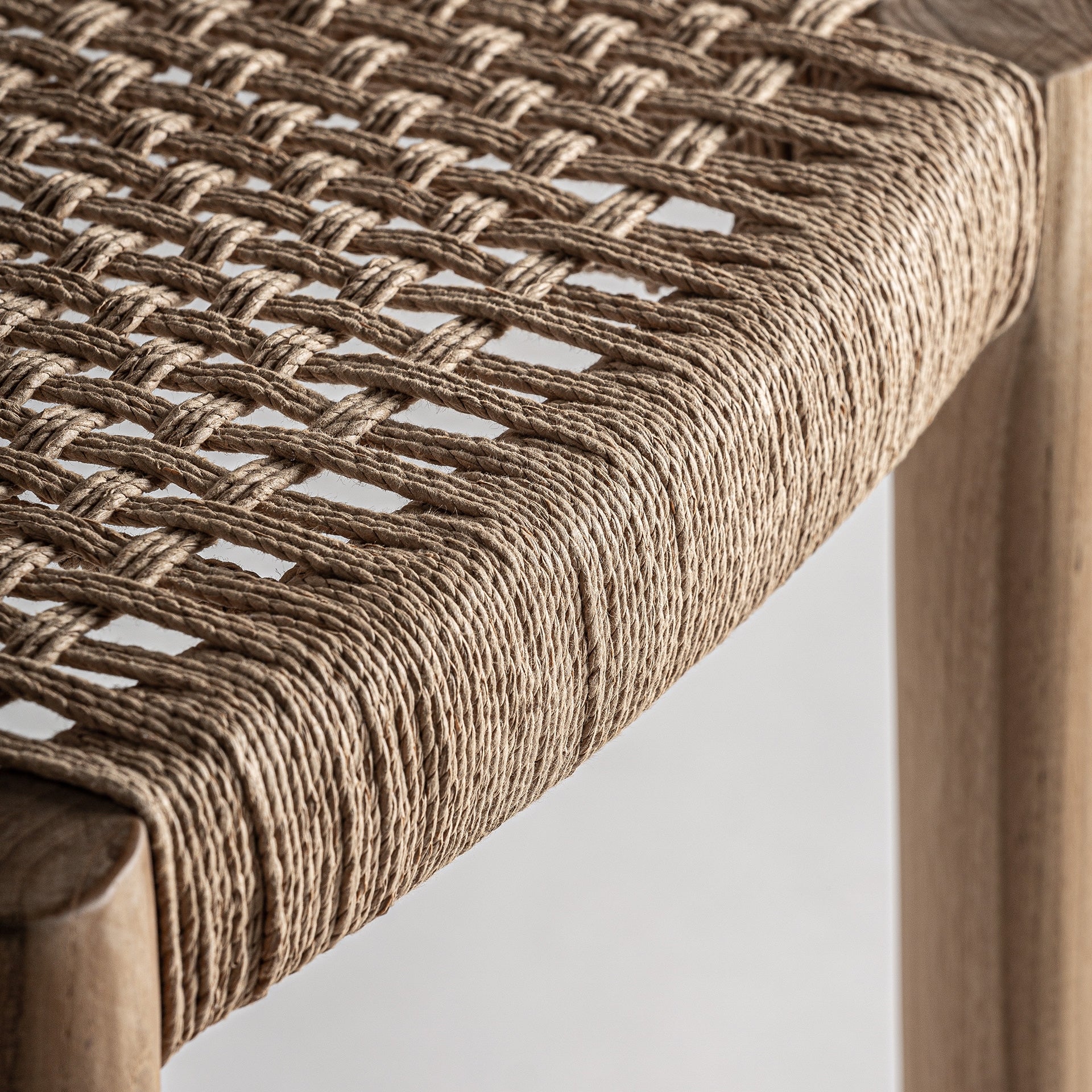 Bambua Caen sgabello bar 108 teak paglia