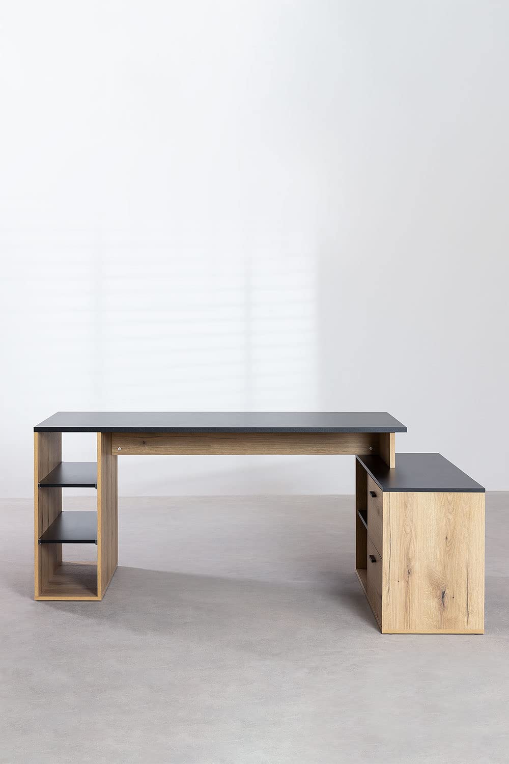 Sklum Taluk Scrivania Angolare Legno 182,5 cm Rustico