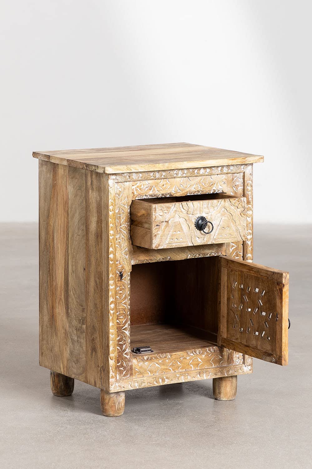 Sklum Karachi Style Comodino in Legno di Mango