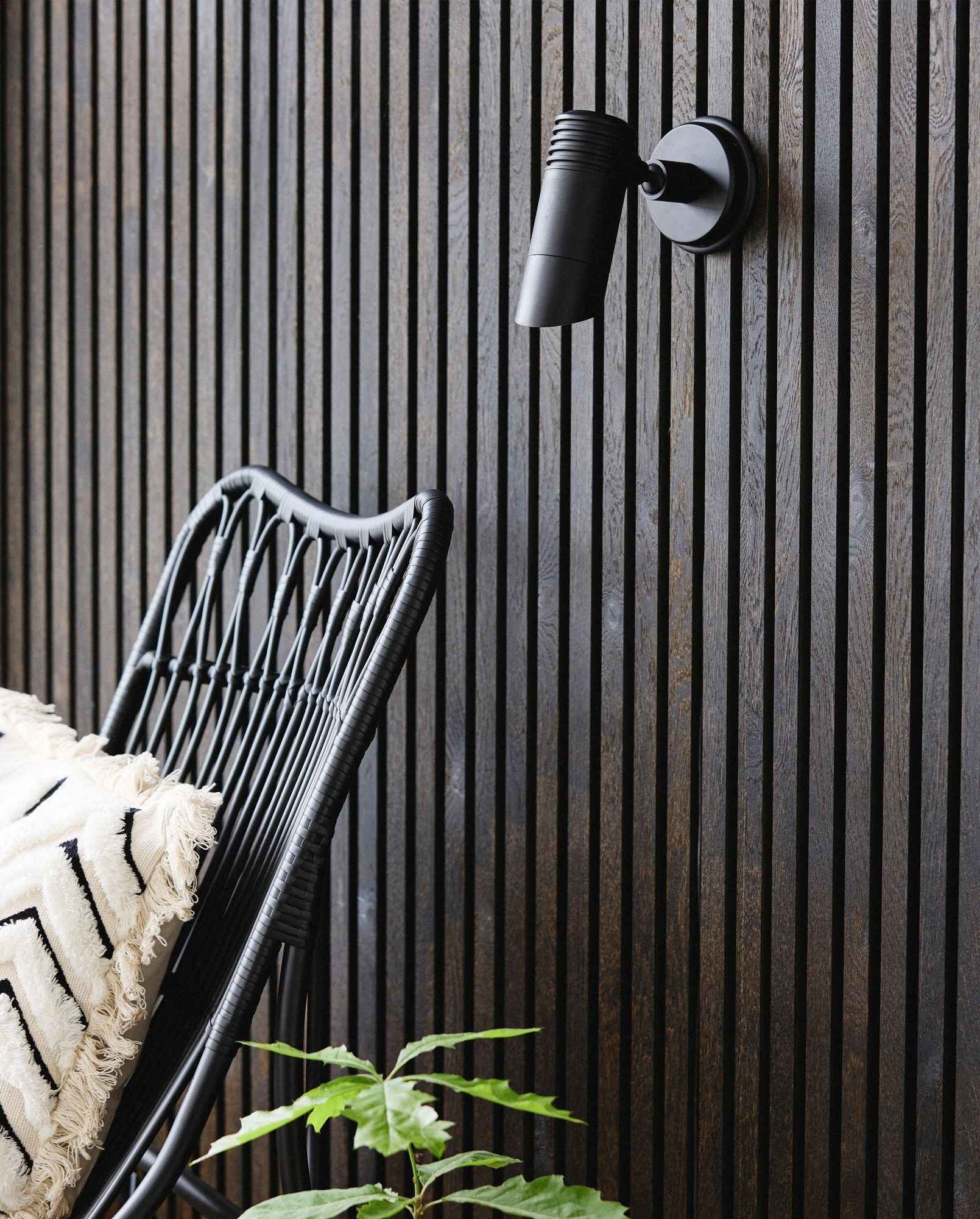 Bambua Bragi lampada parete esterno nero ottone