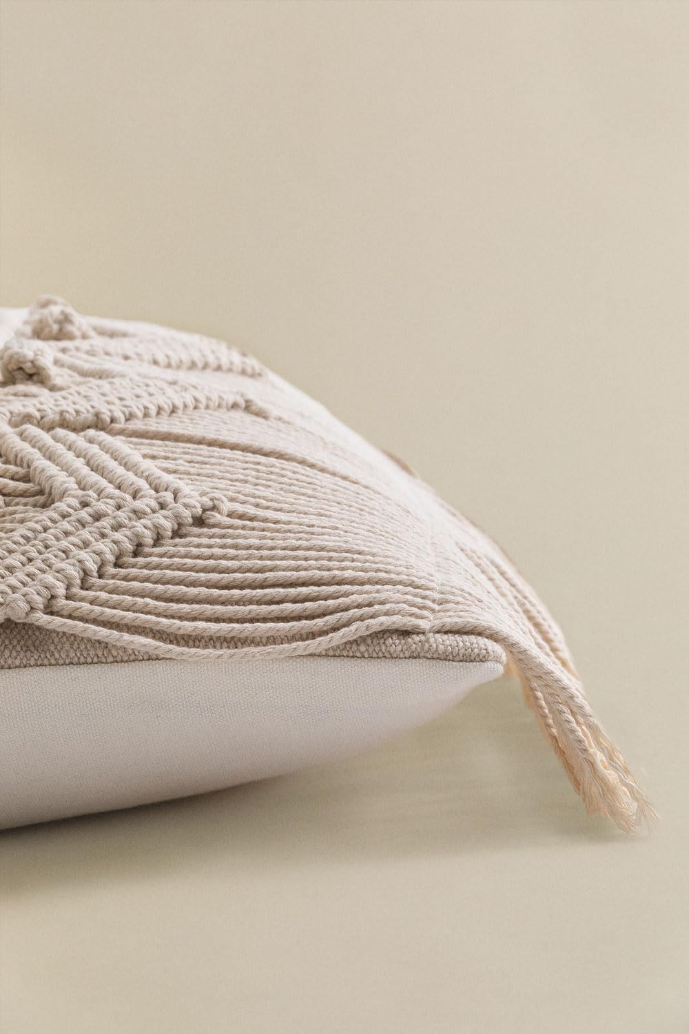 Sklum Mirko Style cuscino quadrato macramè 45x45 beige