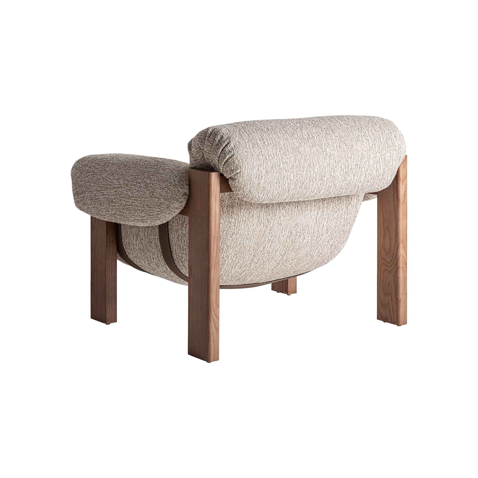 Bambua Uznach poltrona beige tessuto legno