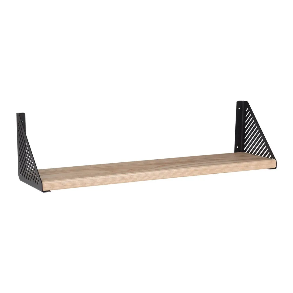Sklum Etmu Nero 60,5 cm Scaffale in Legno e Acciaio