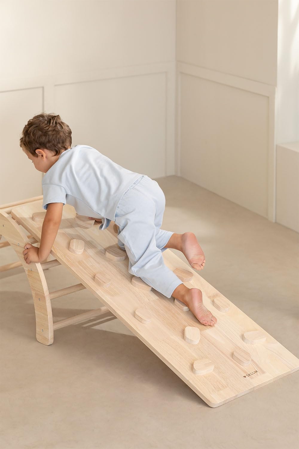 Sklum Pyqer Natural Kids rampa arrampicata legno pino