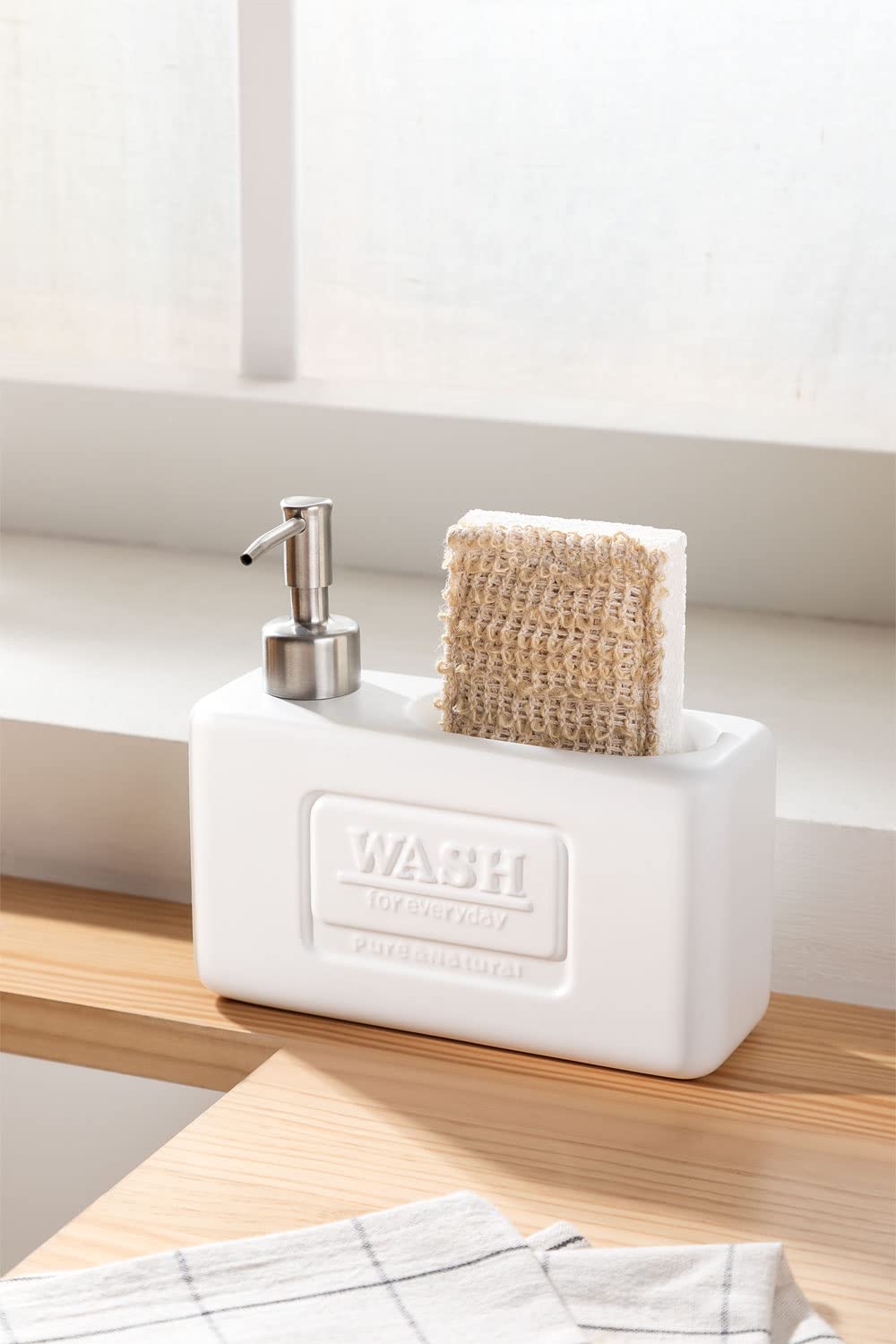 Sklum Yaddiel dispenser sapone cucina in ceramica