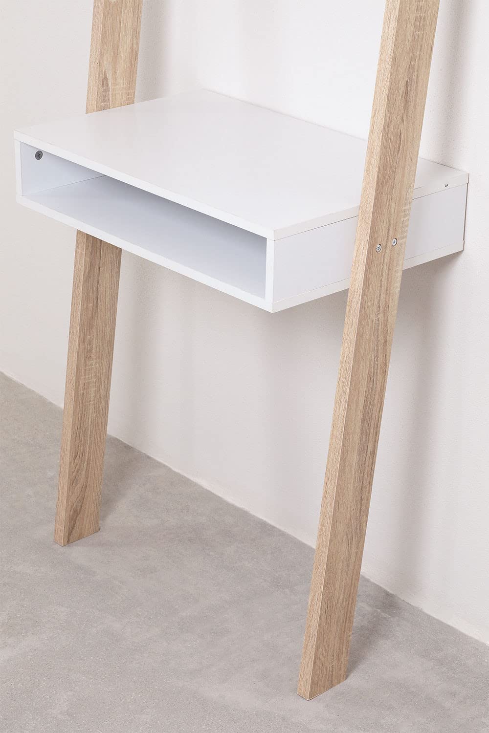 Sklum Zina scrivania ripiano legno pino bianco naturale
