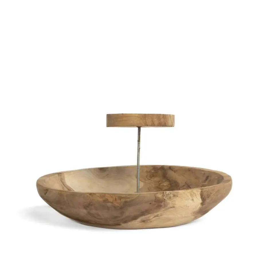 Bambua The Candle Plate portacandele in legno naturale