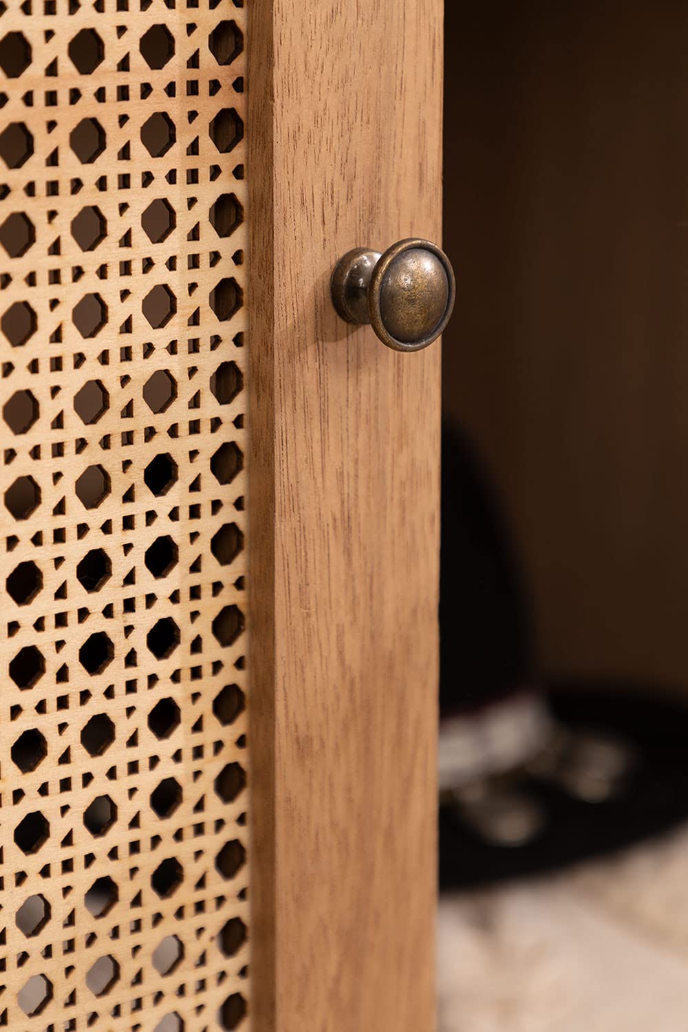 Sklum Faor Black Natural Scaffale 198,5cm Metallo MDF