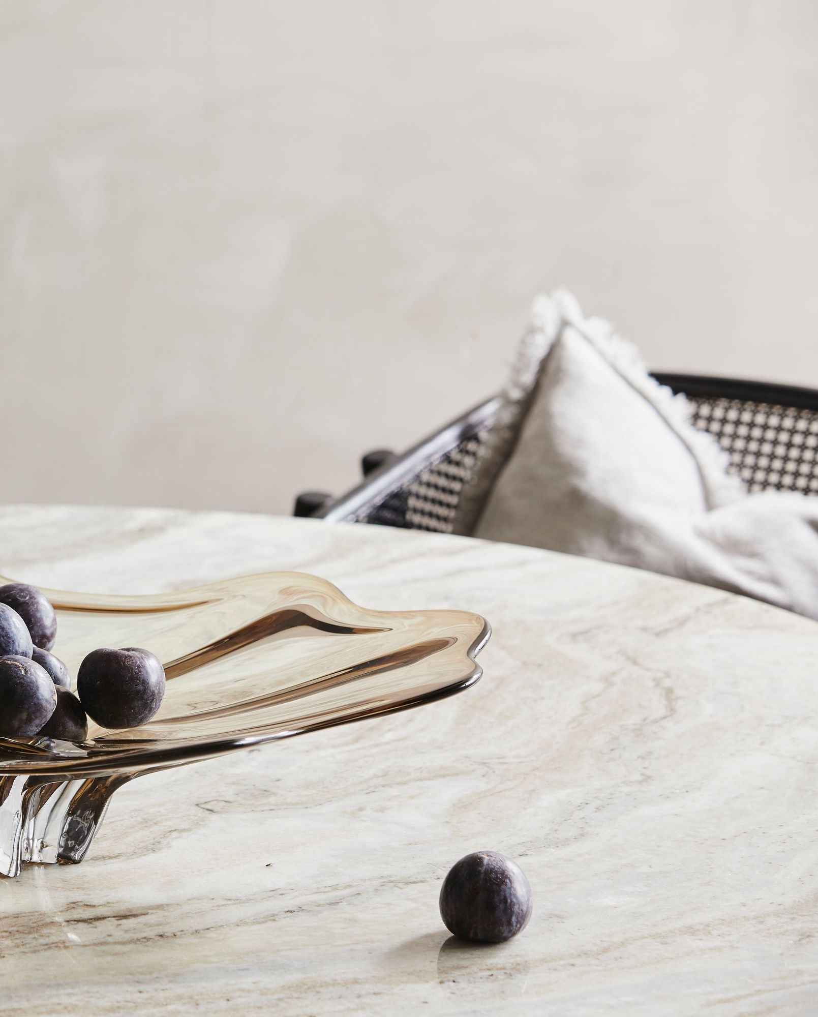 Bambua Erie tavolo da pranzo rotondo marmo avorio