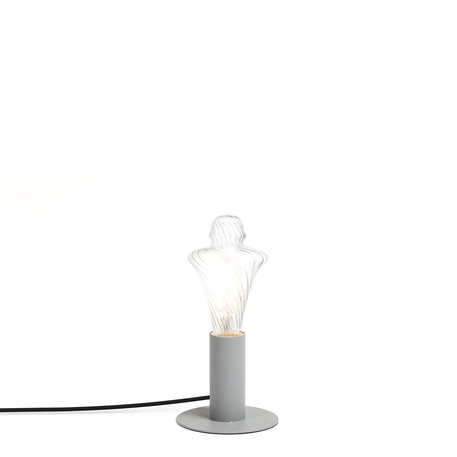 Sklum Icro S lampada da tavolo grigia in acciaio
