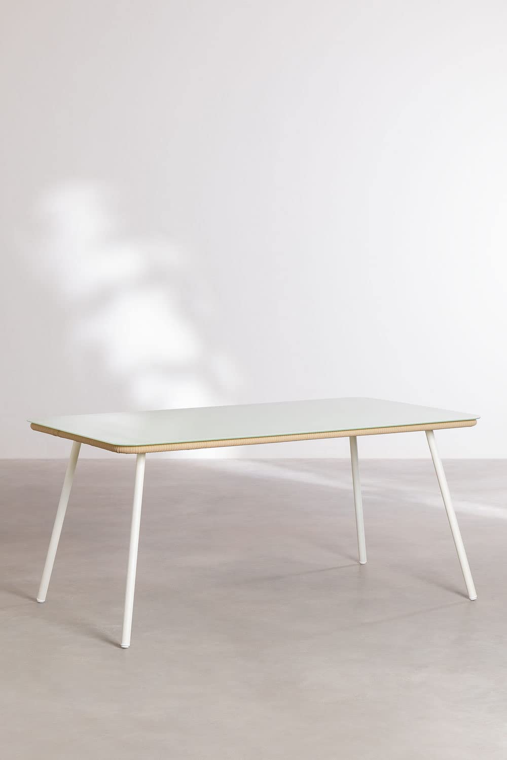 Sklum Arhiza Gardenia tavolo giardino 160x90 bianco vetro
