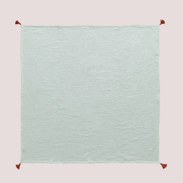 Sklum Danika plaid cotone 102x102 cm celadon