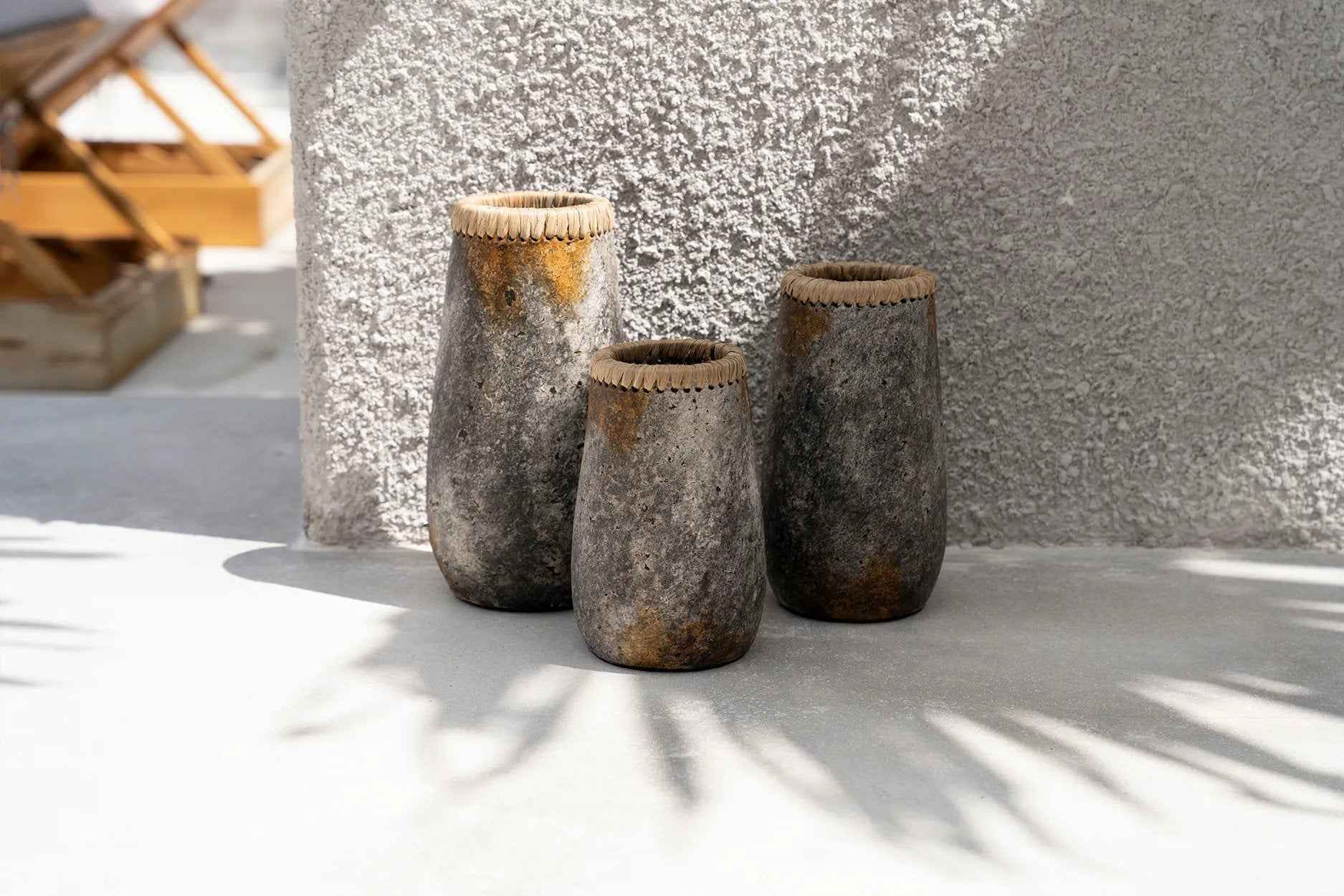 Bambua The Sneaky Vase vaso terracotta Grigio S