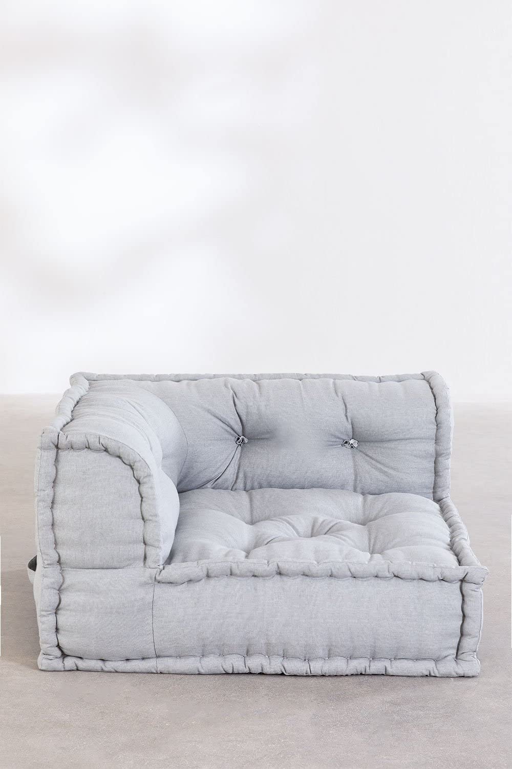 Sklum Dhel pouf divano grigio ghiaccio cotone