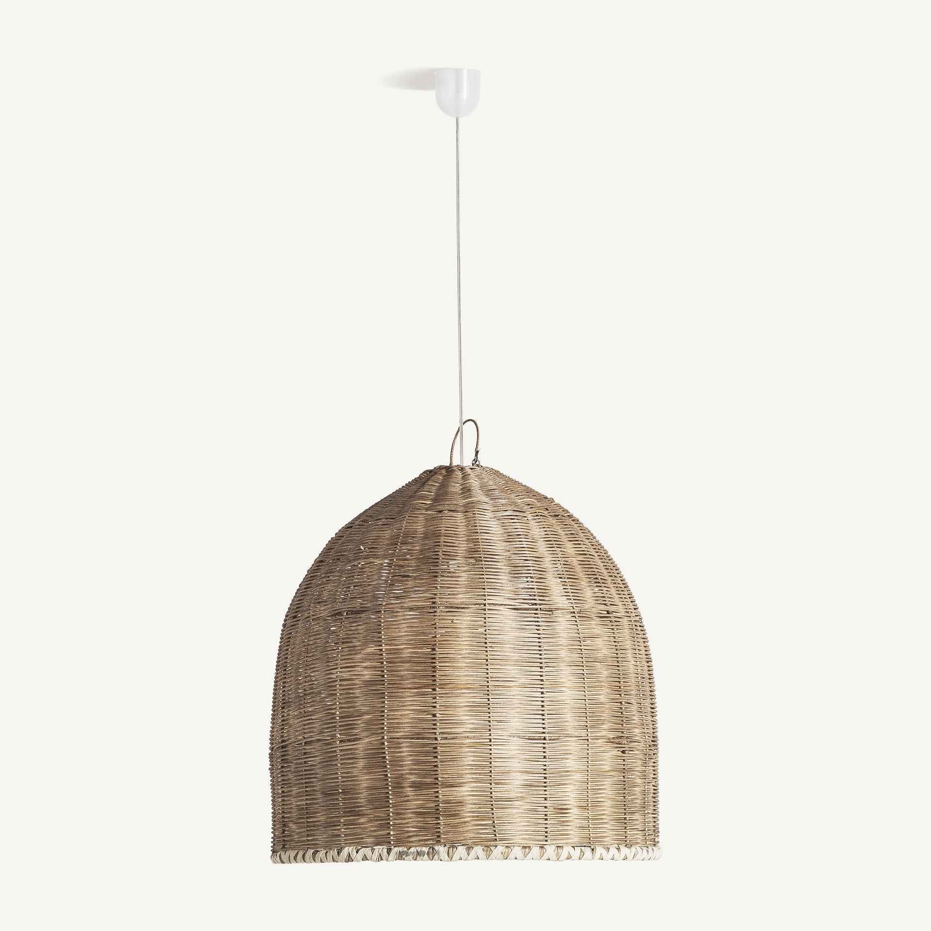 Bambua Hatelhe lampadario rattan grigio