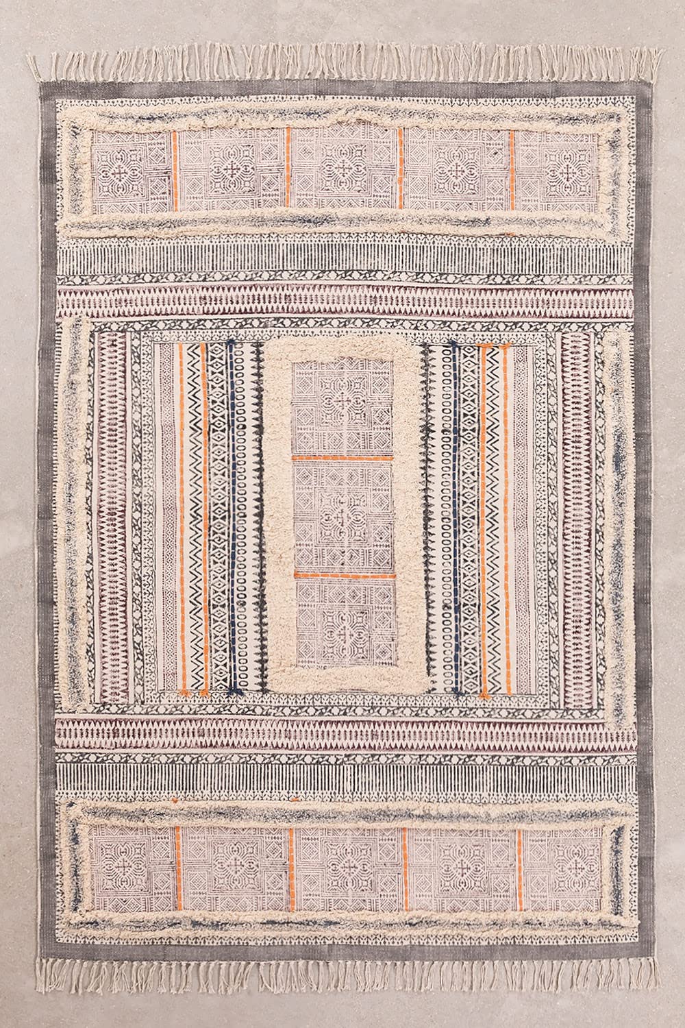 Sklum Smit Ethnic Tappeto in Cotone 183x126,5 cm