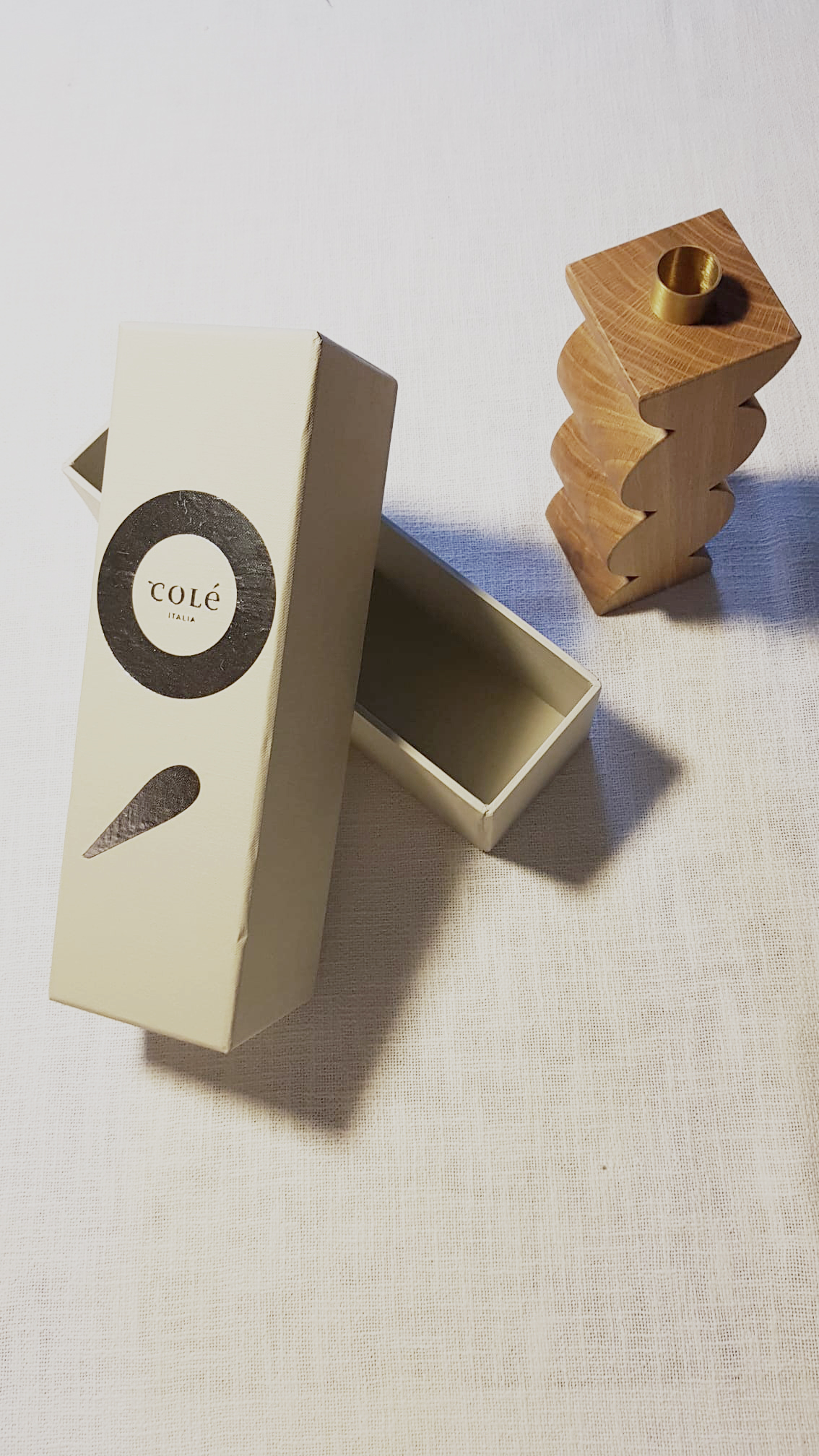 Colé Constantin I portacandele rovere