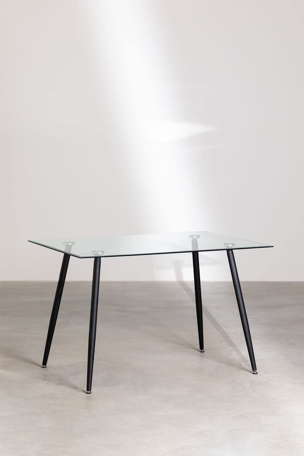 Sklum Lahs tavolo da pranzo in vetro 120x80 cm nero