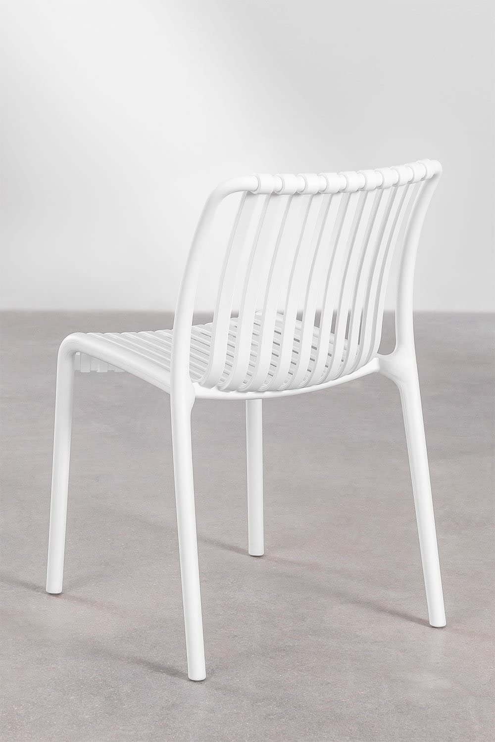 Sklum Wendell set 2 sedie da giardino impilabili bianche