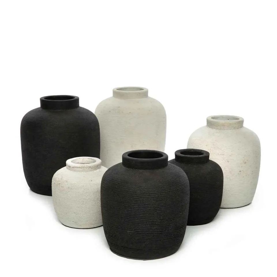 Bambua Peaky vaso terracotta nero M