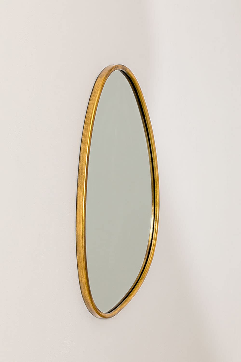 Sklum Flora specchio parete 80x50 cm cornice oro