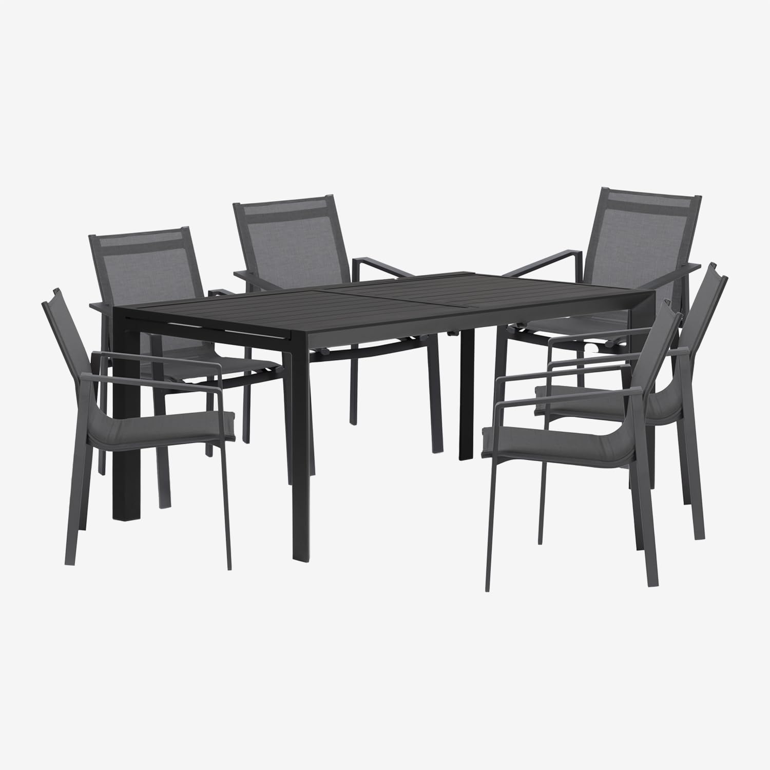 Sklum Starmi 180-240 set tavolo e 6 sedie giardino textilene