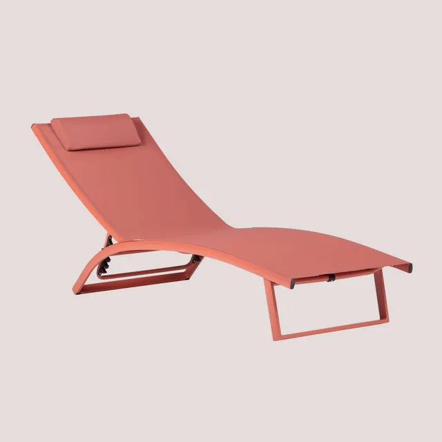 Sklum Dulem Lettino Reclinabile Alluminio Terracotta