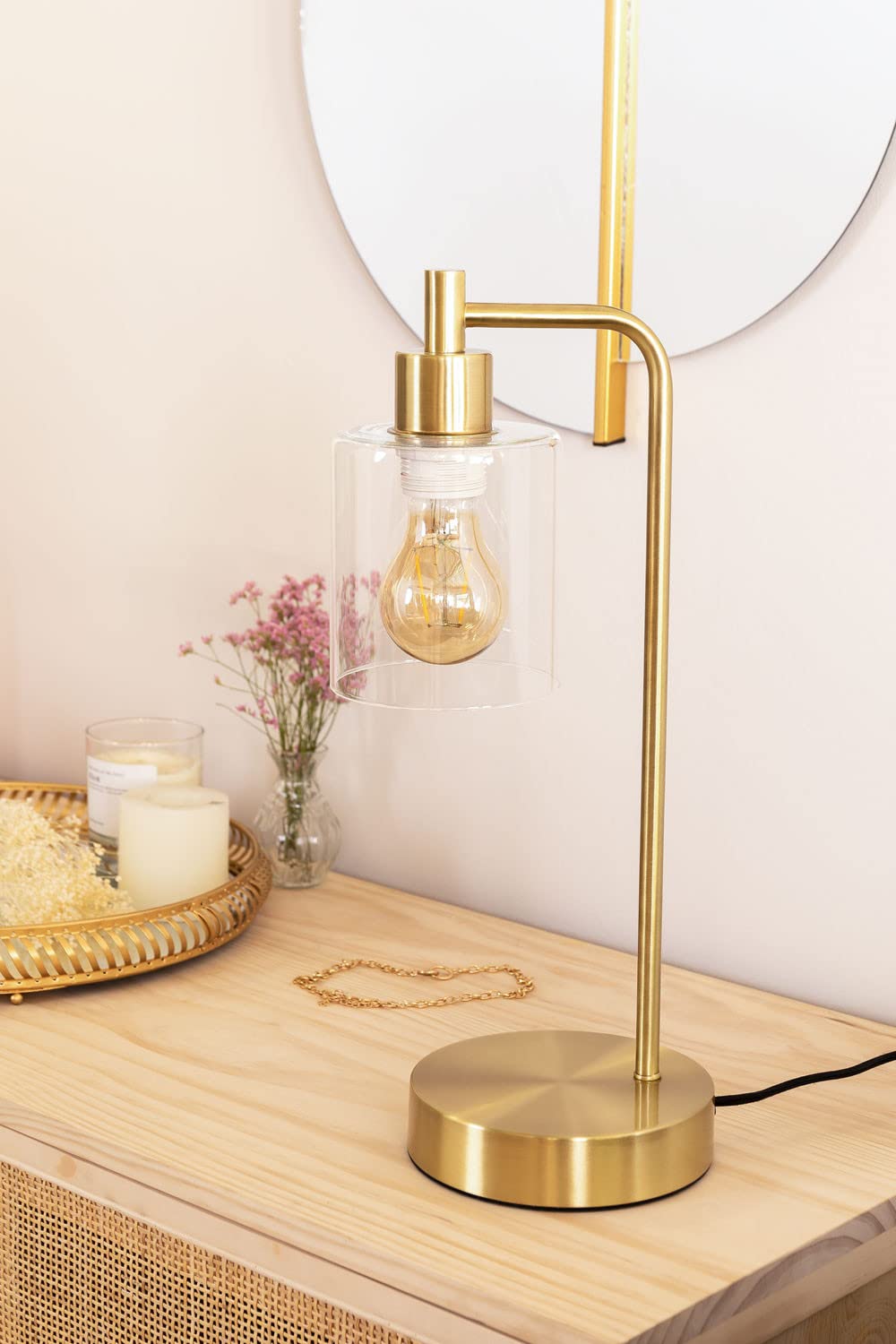 Sklum Ambe lampada da tavolo oro metallo vetro E27