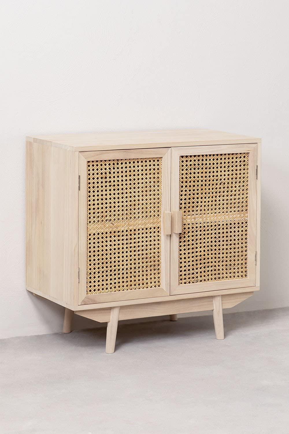 Sklum Ralik credenza legno naturale 67 cm rattan