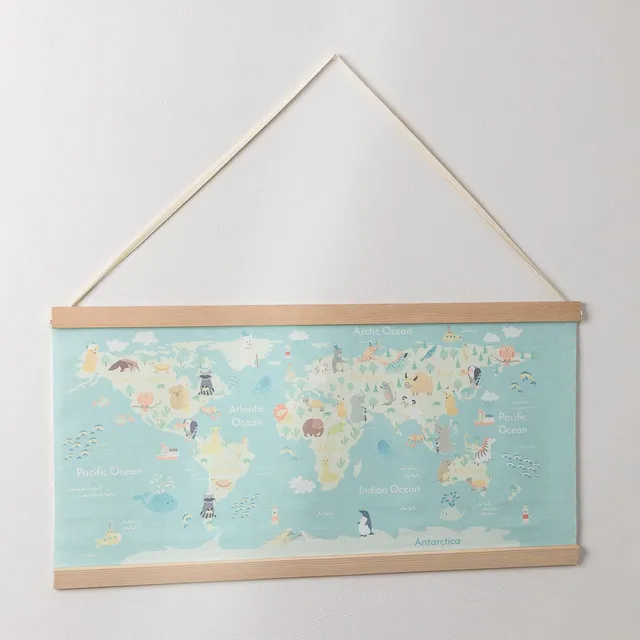 Sklum World Kids mappamondo decorativo 85x40 multicolore
