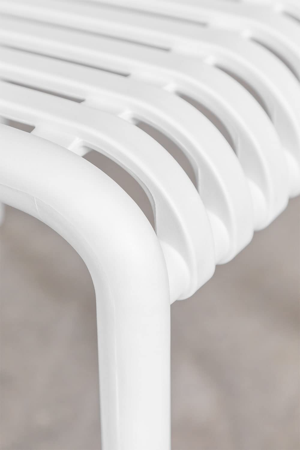 Sklum Wendell set 2 sedie da giardino impilabili bianche