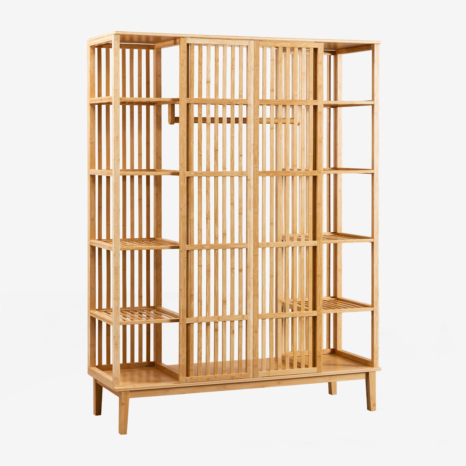 Sklum Albin armadio aperto bambù 140 cm naturale