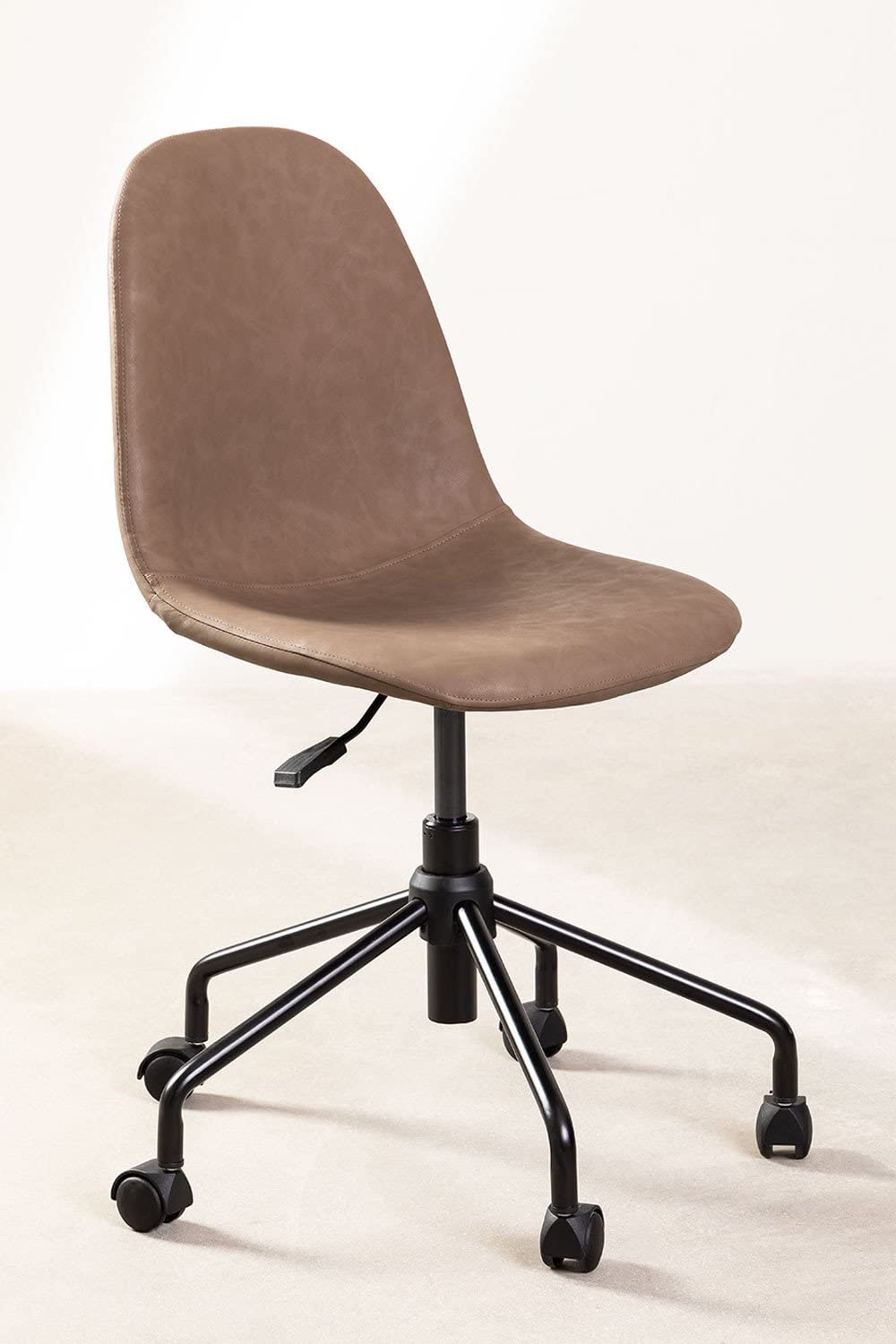Sklum Glamm sedia da scrivania similpelle con ruote