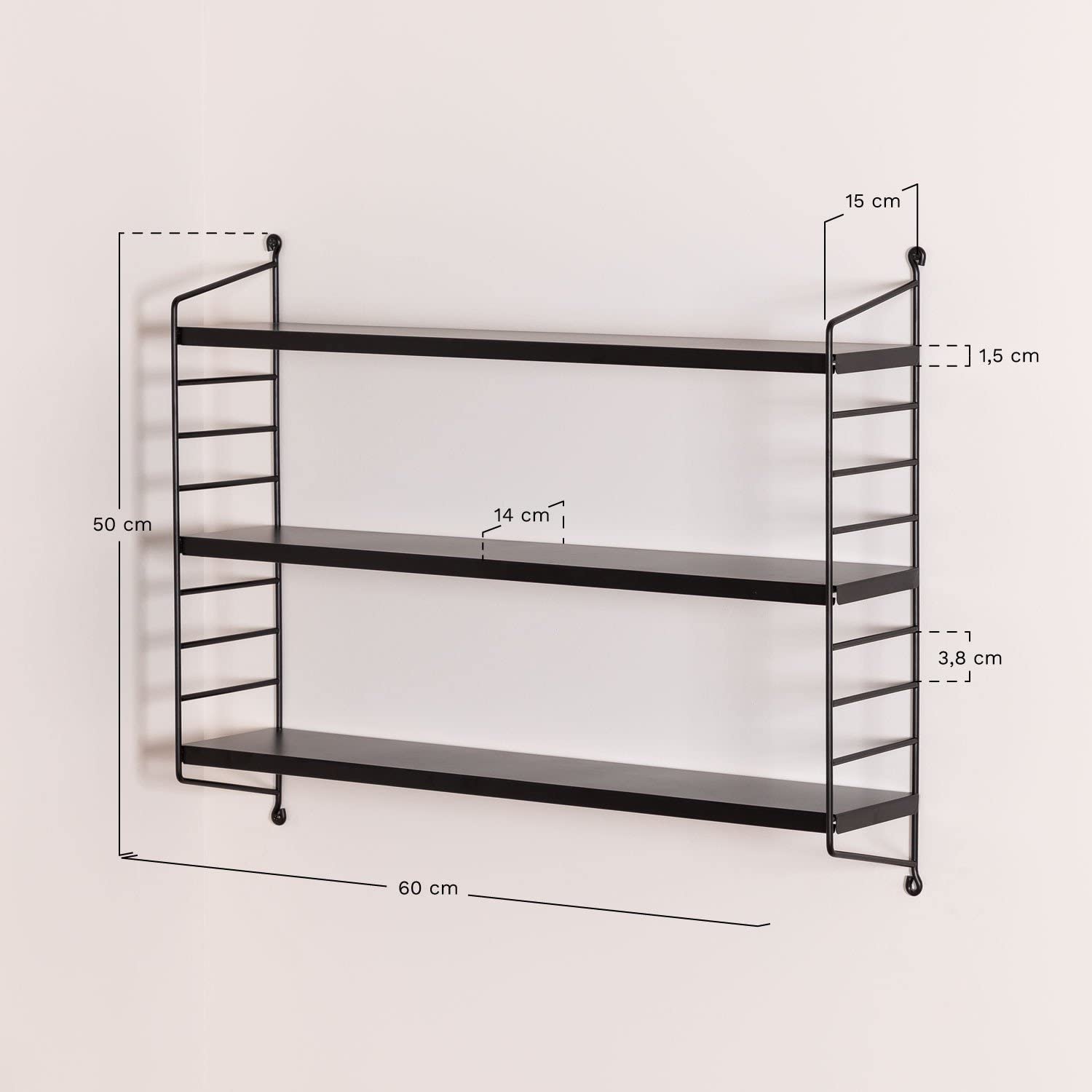 Sklum Emine Scaffale Modulare in Acciaio 60x15