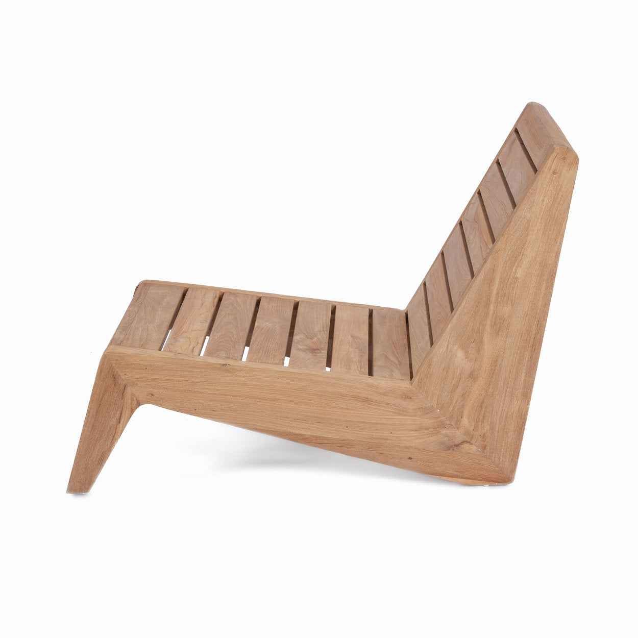 Bambua Lazy poltrona 1 posto bianco teak riciclato da esterno