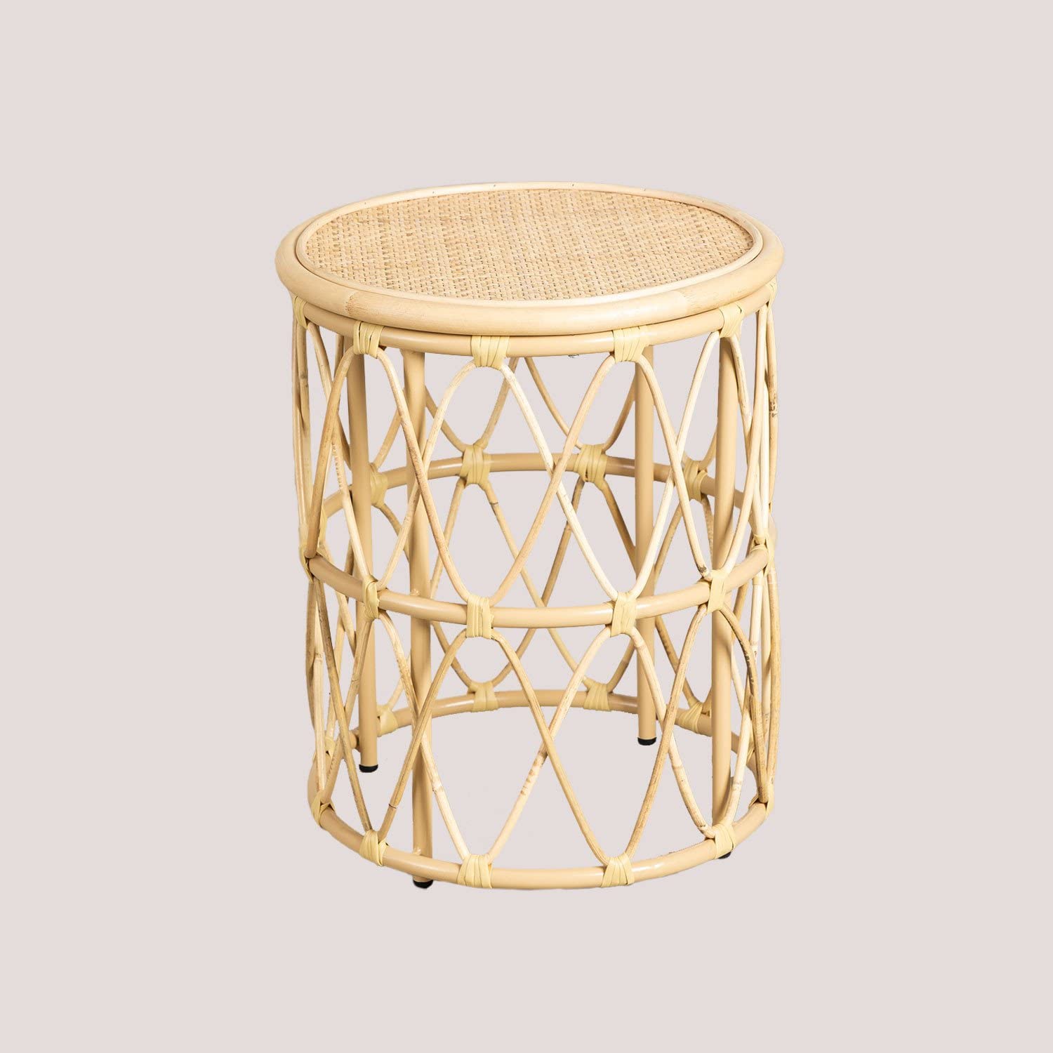 Sklum Zan tavolino rotondo rattan Ø40 cm naturale