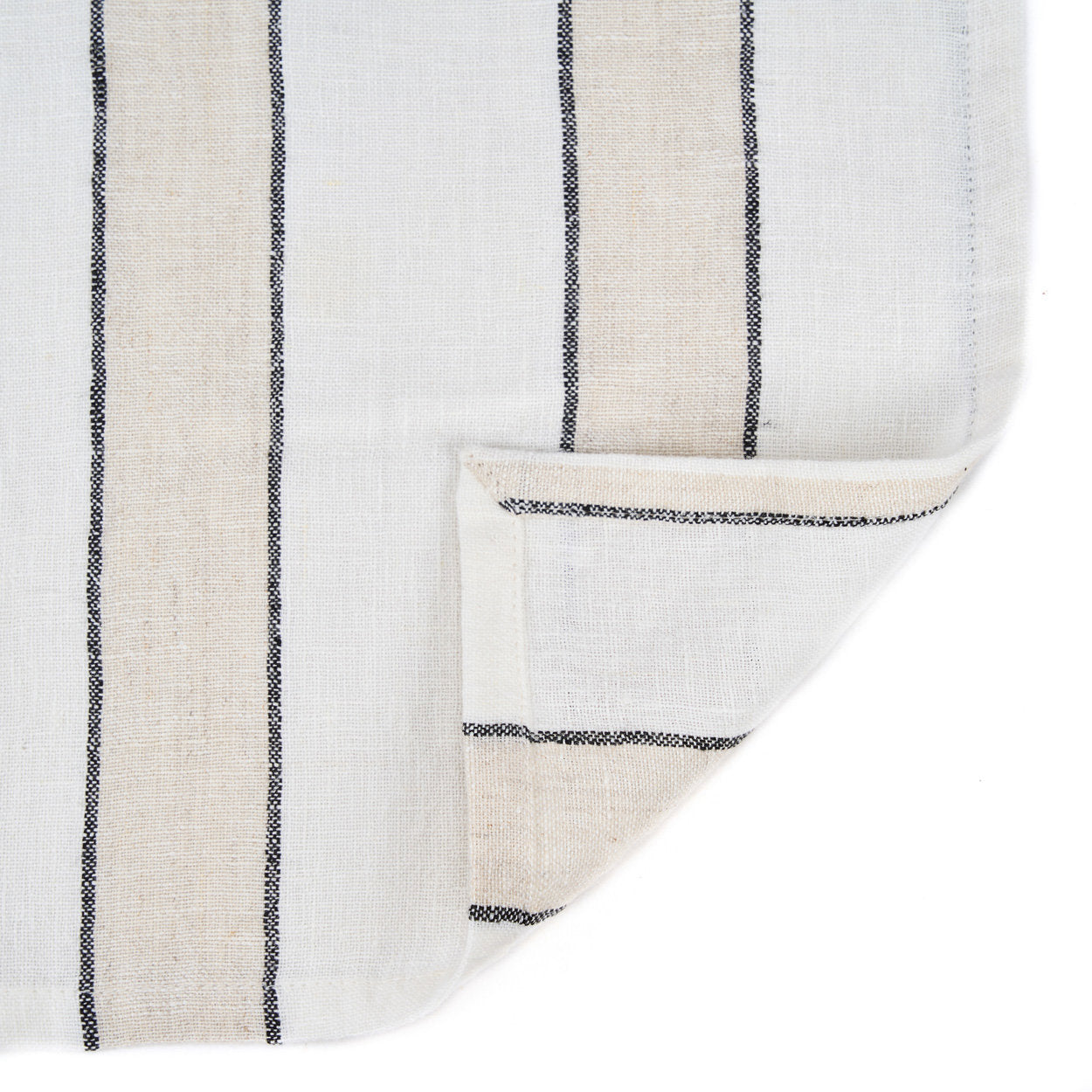 Bambua Provence tovagliolo lino 45x45 bianco nero