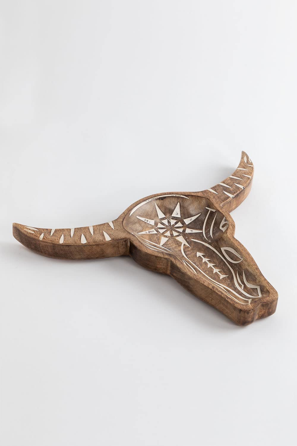 Sklum Sonte figura decorativa teschio in legno mango