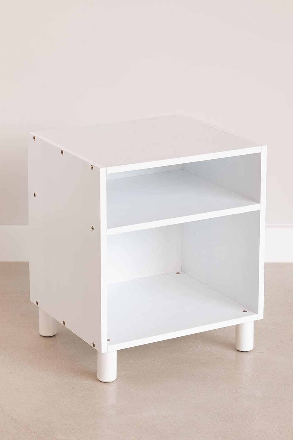 Sklum Moam Comodino in Legno di Pino Bianco 35 cm