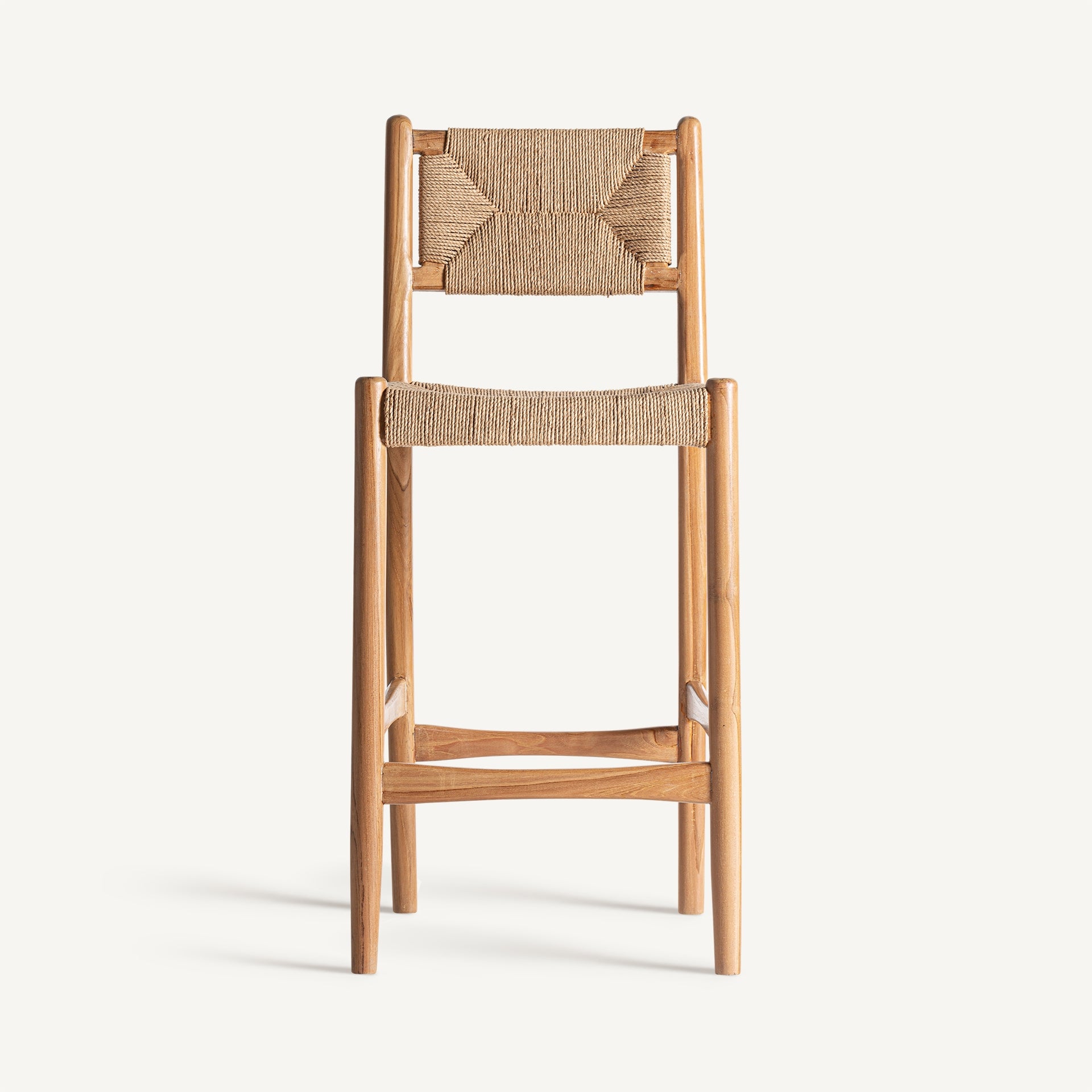 Bambua Agia sgabello bar teak e seagrass