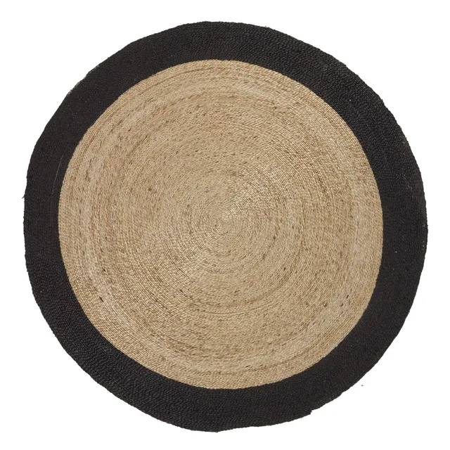 Sklum Dagna Tappeto Rotondo Iuta Nero Ø150 cm
