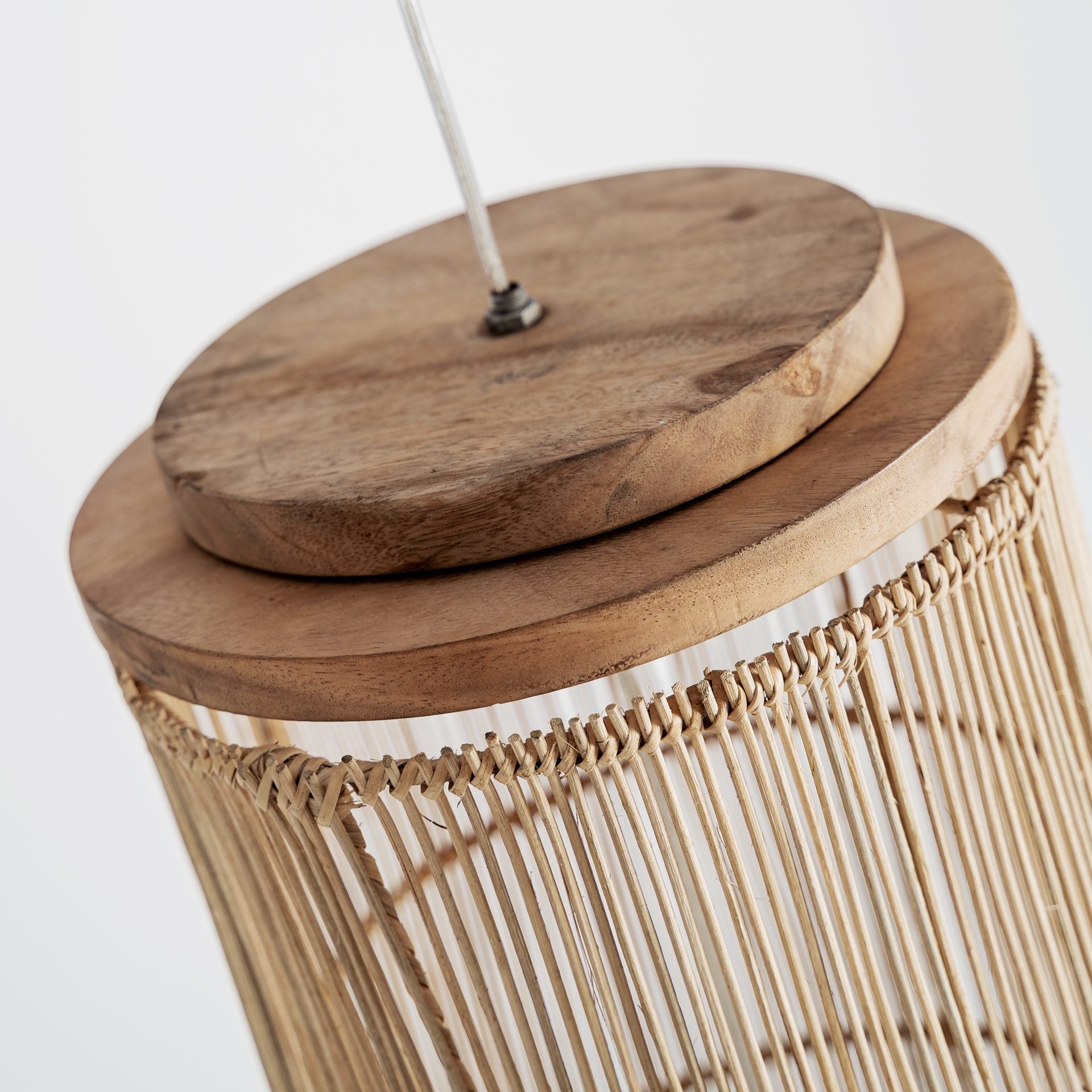 Bambua Kusse S lampadario a sospensione rattan