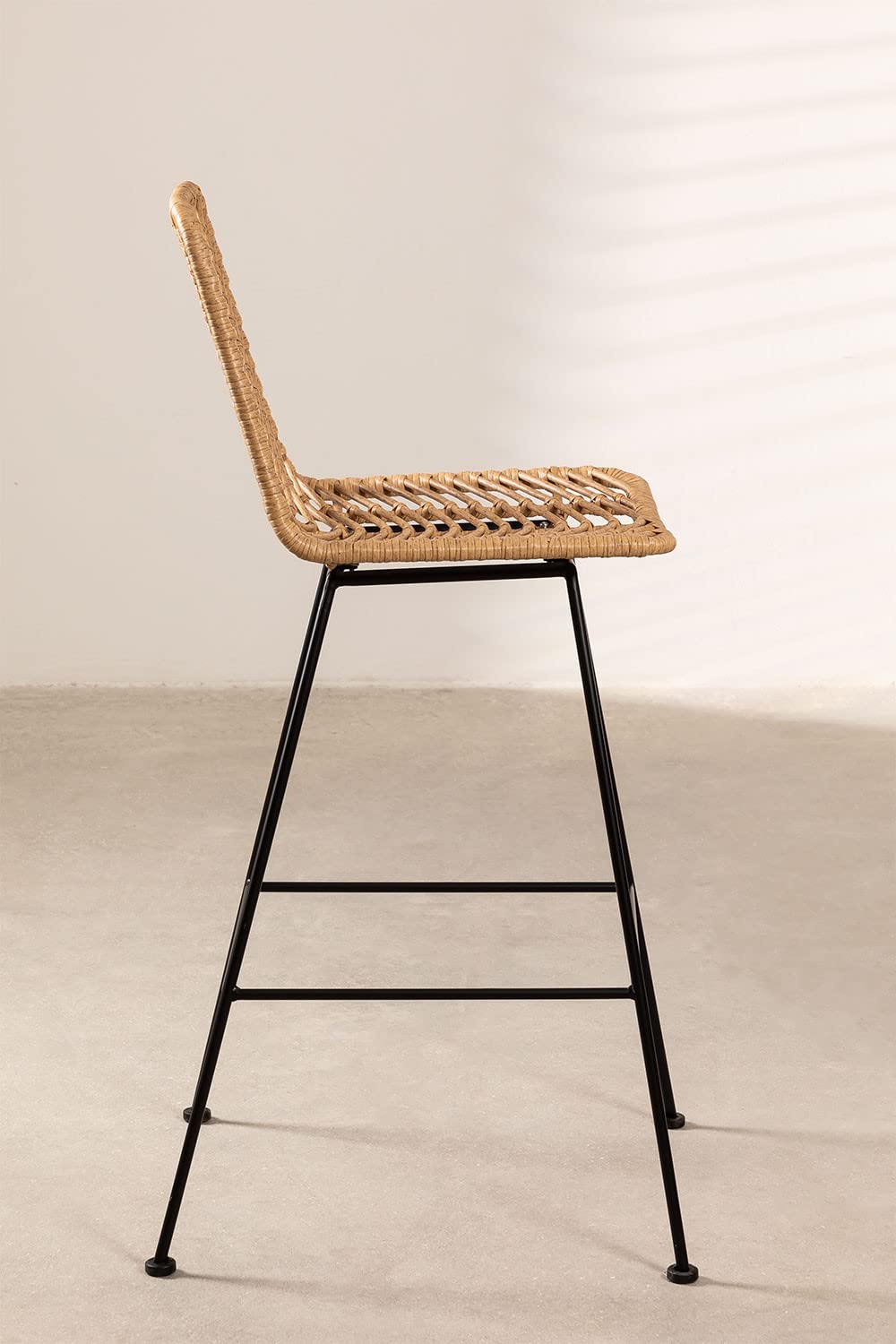 Sklum Gouda sgabello rattan naturale 75 cm