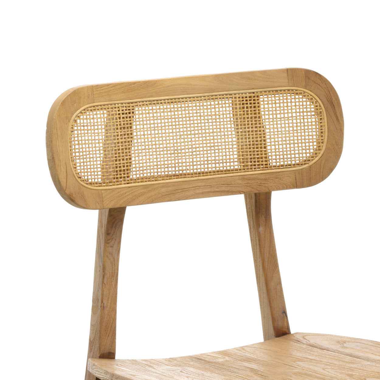 Bambua Nova sedia legno teak con schienale rattan