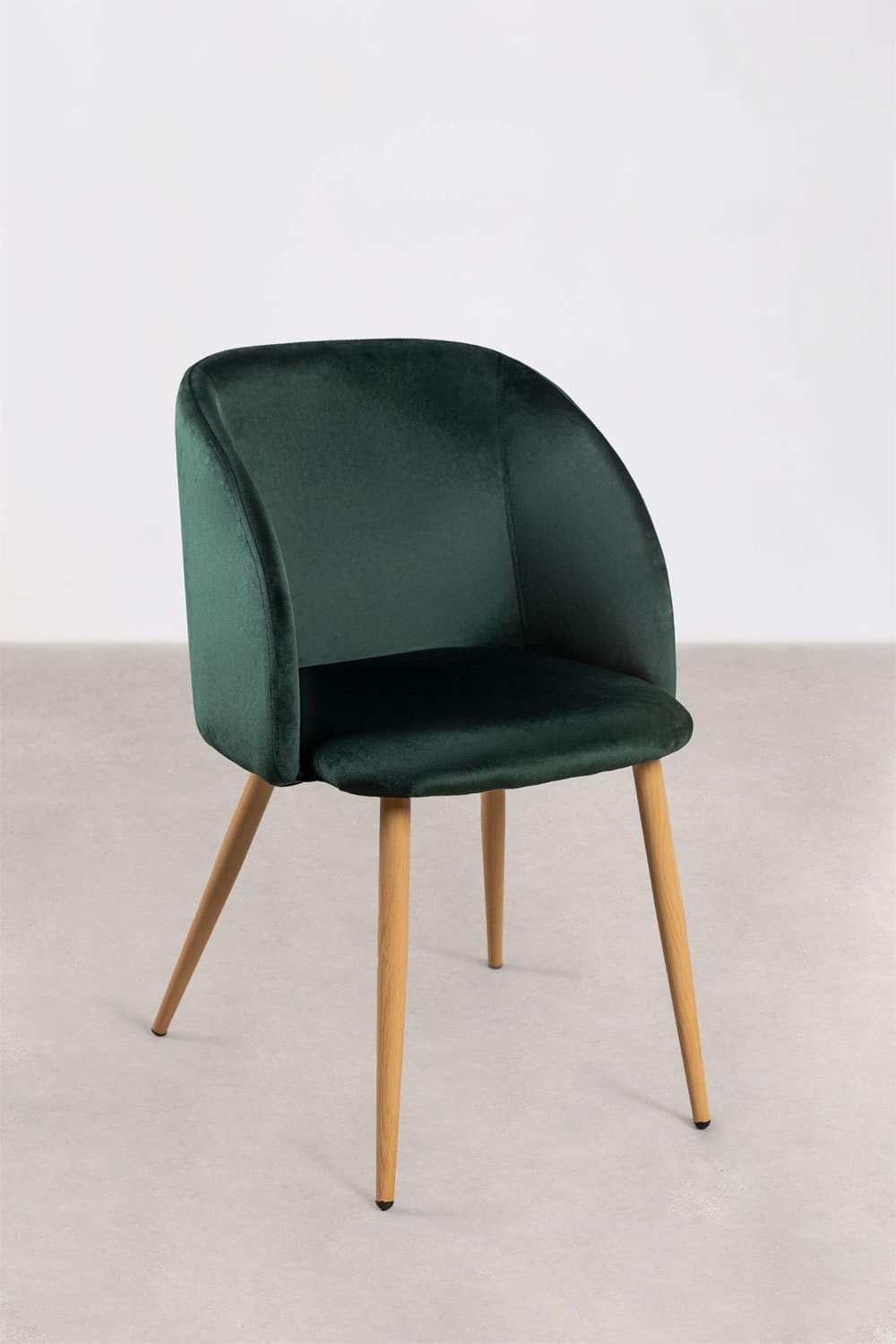 Sklum Kana sedie velluto con braccioli verde jungle 4 pezzi