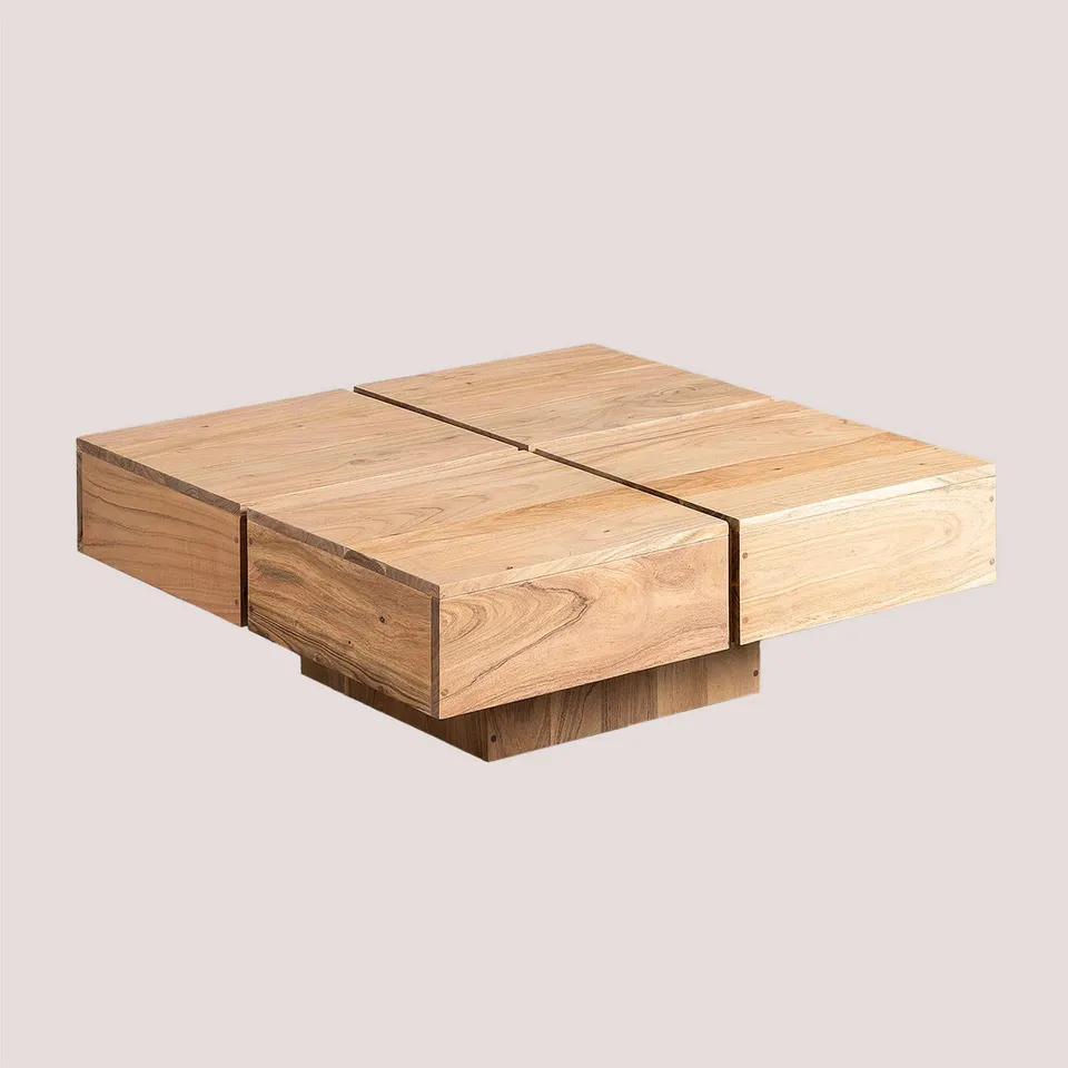 Sklum Sauris tavolino in legno acacia marrone 80,5 cm