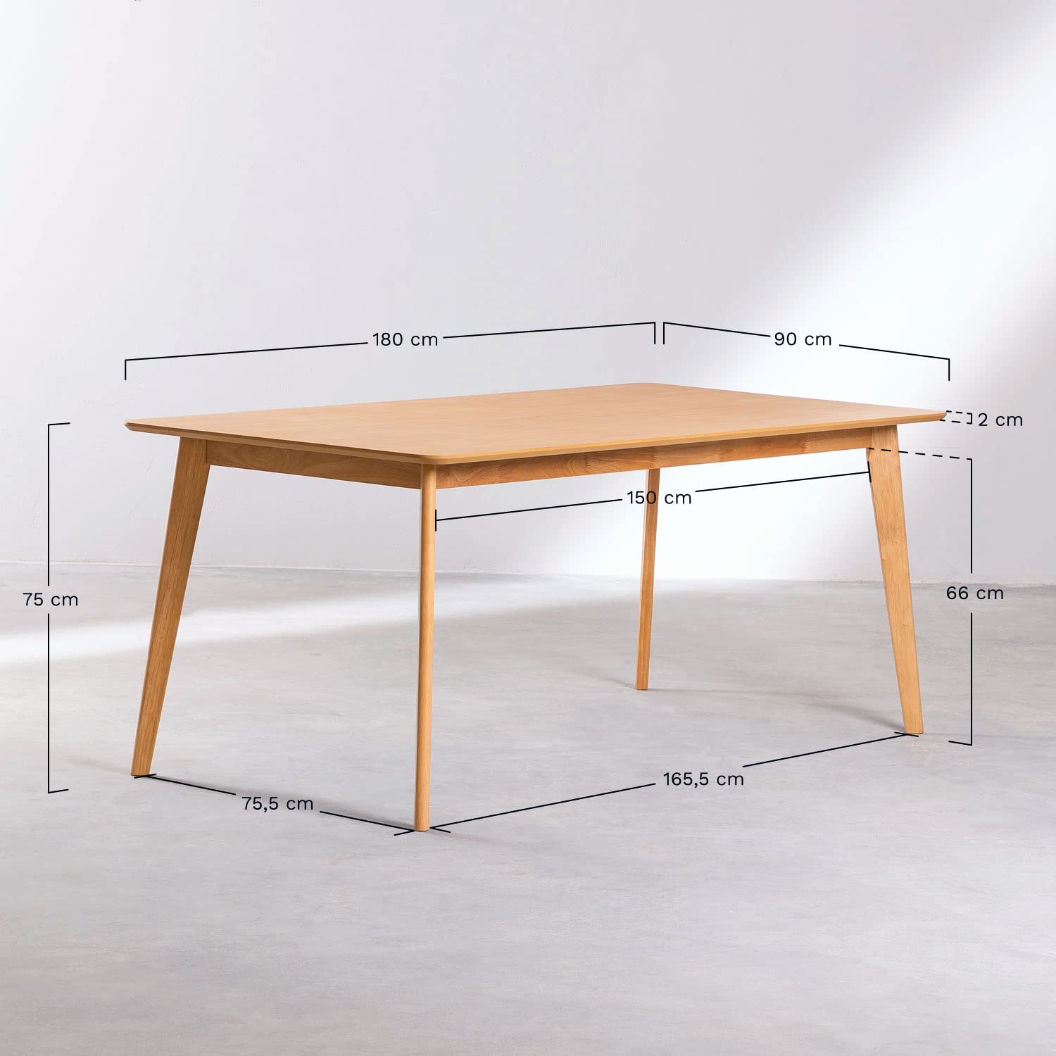 Sklum Kerhen tavolo da pranzo rettangolare 180x90 cm